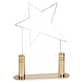 Small Clear Star Acrylic with Brass Base
