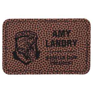 Football 3" x 2" Rectangle Laserable Leatherette Patch with Adhesive