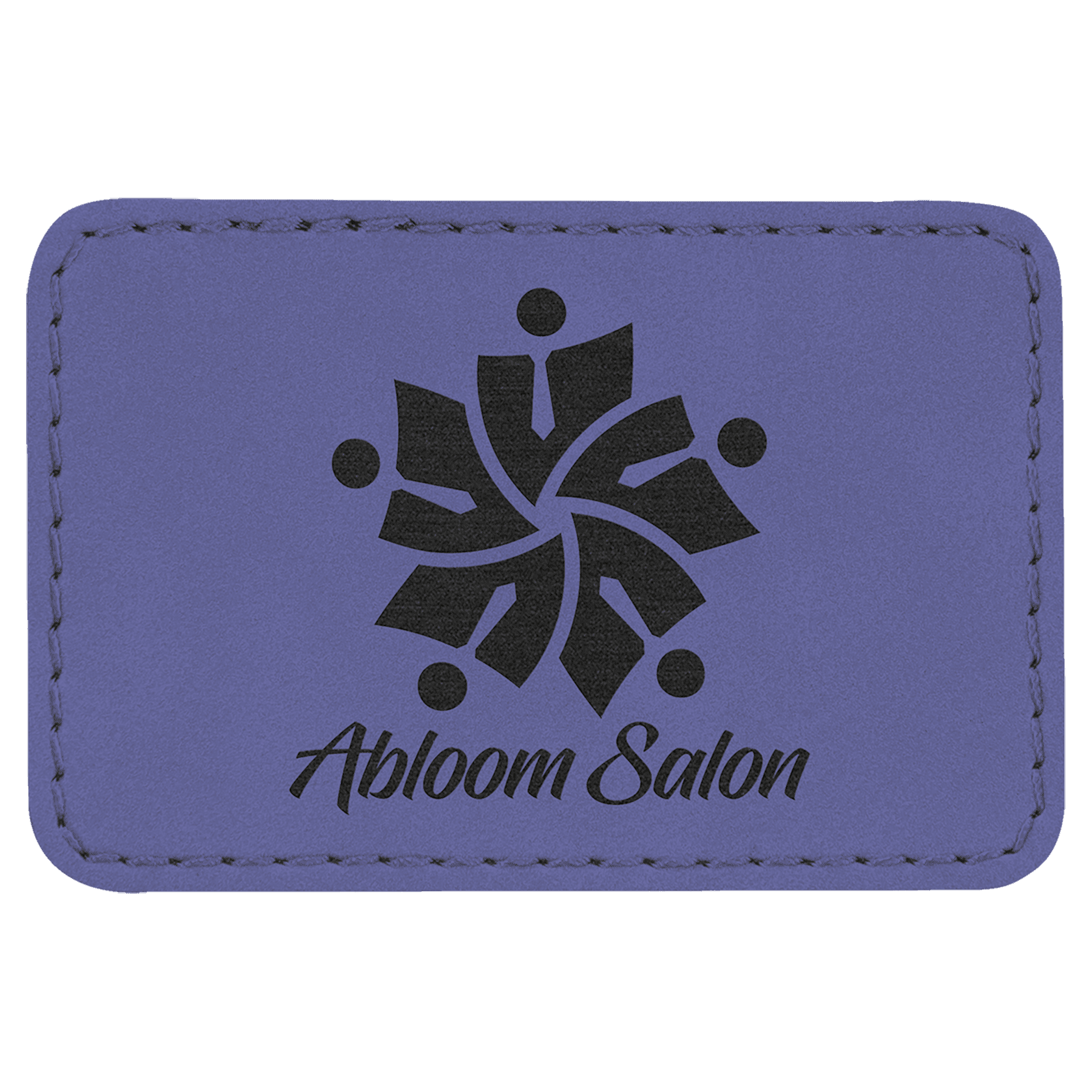 Purple 3" x 2" Laserable Leatherette Rectangle Patch with Kota Pro Adhesive
