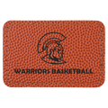 Basketball 3" x 2" Laserable Leatherette Rectangle Patch with Kota Pro Adhesive