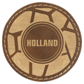 2 1/2" Round Rustic/ Laserable Leatherette Patch with Adhesive