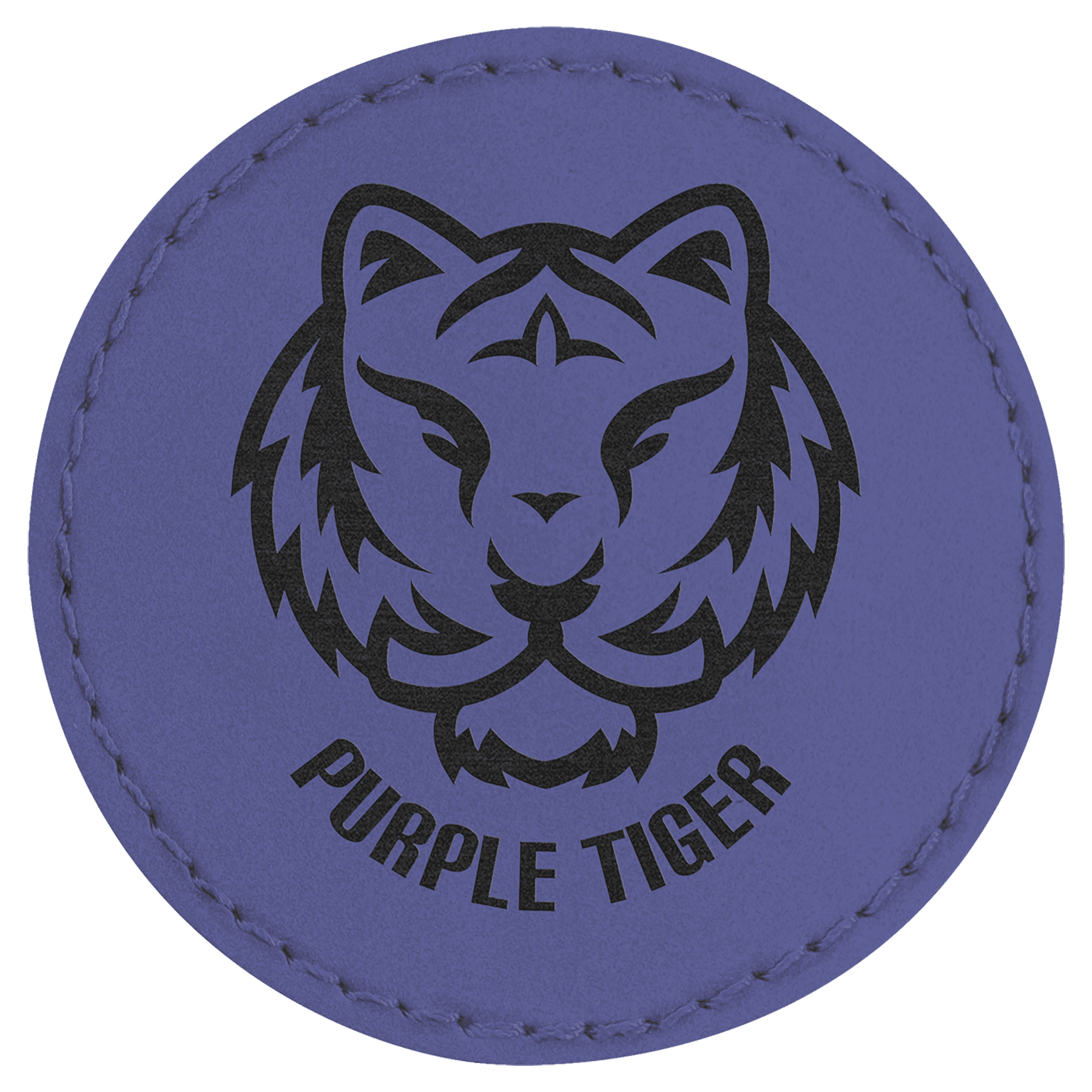 Purple 2 1/2" Laserable Leatherette Round Patch with Kota Pro Adhesive