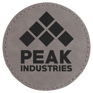 3" Round Laserable Leatherette Patch with Adhesive