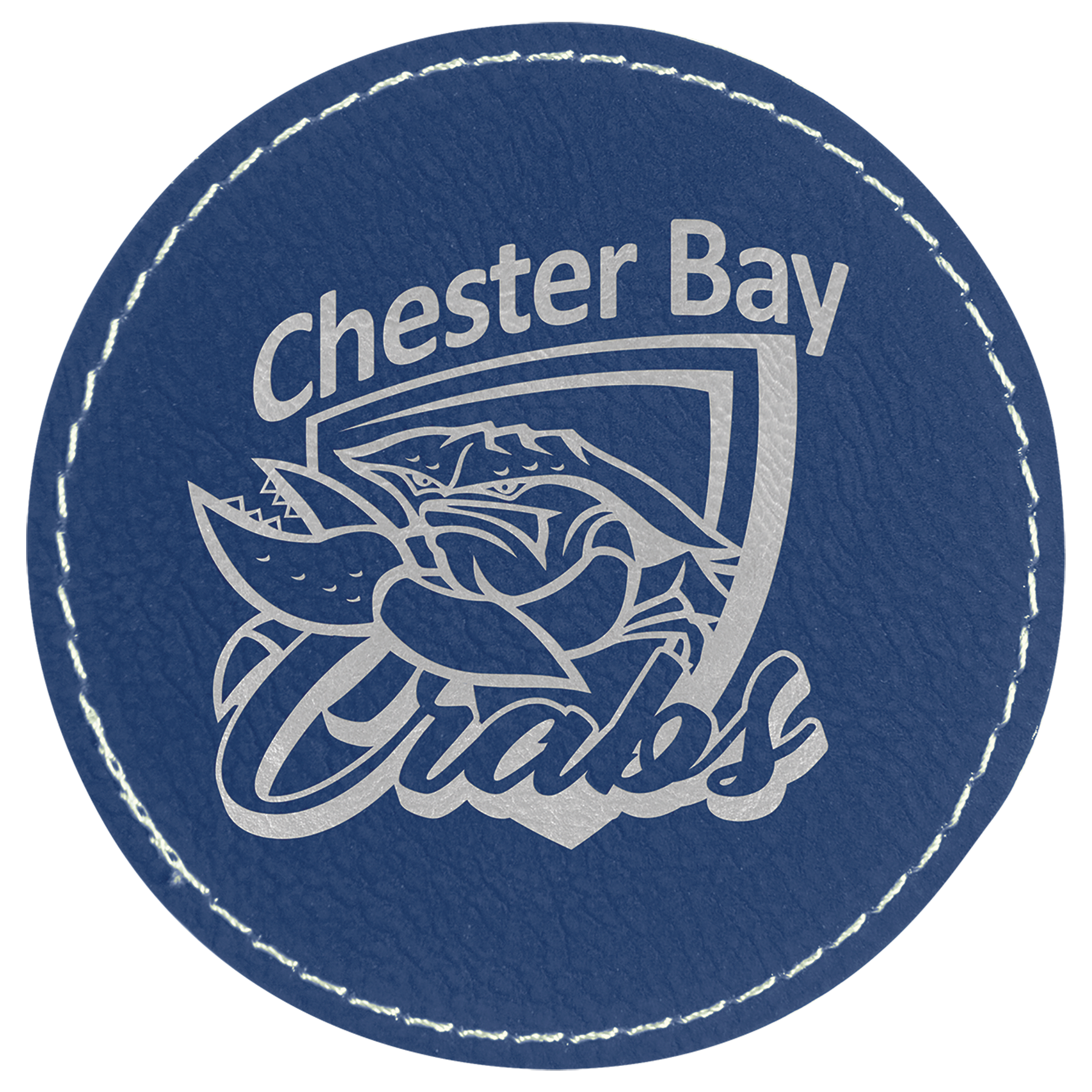3" Round Laserable Leatherette Patch with Adhesive