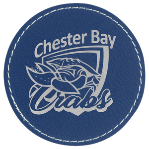 3" Round Laserable Leatherette Patch with Adhesive