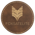 3" Round Rustic/ Laserable Leatherette Patch with Adhesive