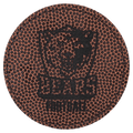 3" Round Football Laserable Leatherette Patch with Adhesive