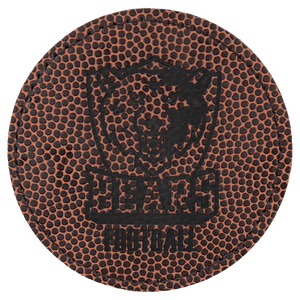 Football 3" Laserable Leatherette Round Patch with Kota Pro Adhesive