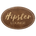 3" x 2" Oval Rustic/ Laserable Leatherette Patch with Adhesive