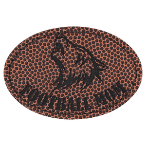 Football 3" x 2" Laserable Leatherette Oval Patch with Kota Pro Adhesive