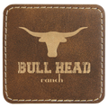 2 1/2" x 2 1/2" Rustic/ Laserable Leatherette Patch with Adhesive