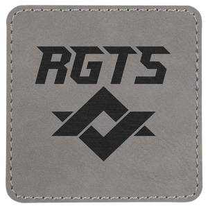 3" x 3" Square Laserable Leatherette Patch with Adhesive