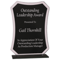 6 1/2" Black Rectangle Reflection Glass Award