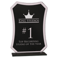 7 1/4" Black Rectangle Reflection Glass Award