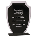 7 1/4" Black Shield Reflection Glass Award