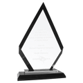 Black 9" Diamond Regal Glass
