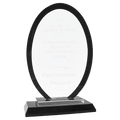 Black 7 1/2" Oval Regal Glass