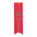 Red 2nd Place Carded Ribbon with String