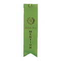 Honorable Mention Green Carded Ribbon with String