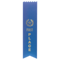 Blue 1st Place Pinked Top Ribbon
