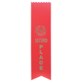 Red 2nd Place Pinked Top Ribbon