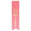 Pink 4th Place Pinked Top Ribbon