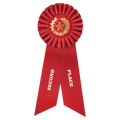 Red 2nd Place Rosette Ribbon