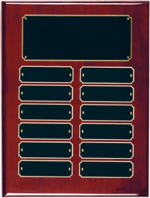 12 Plate Piano Finish Completed Perpetual Plaque