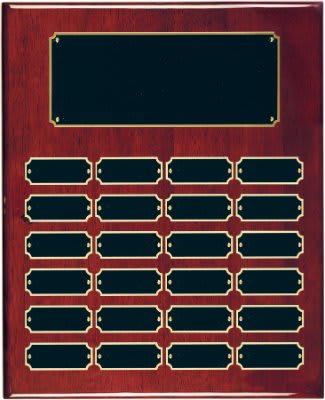 24 Plate Piano Finish Completed Perpetual Plaque