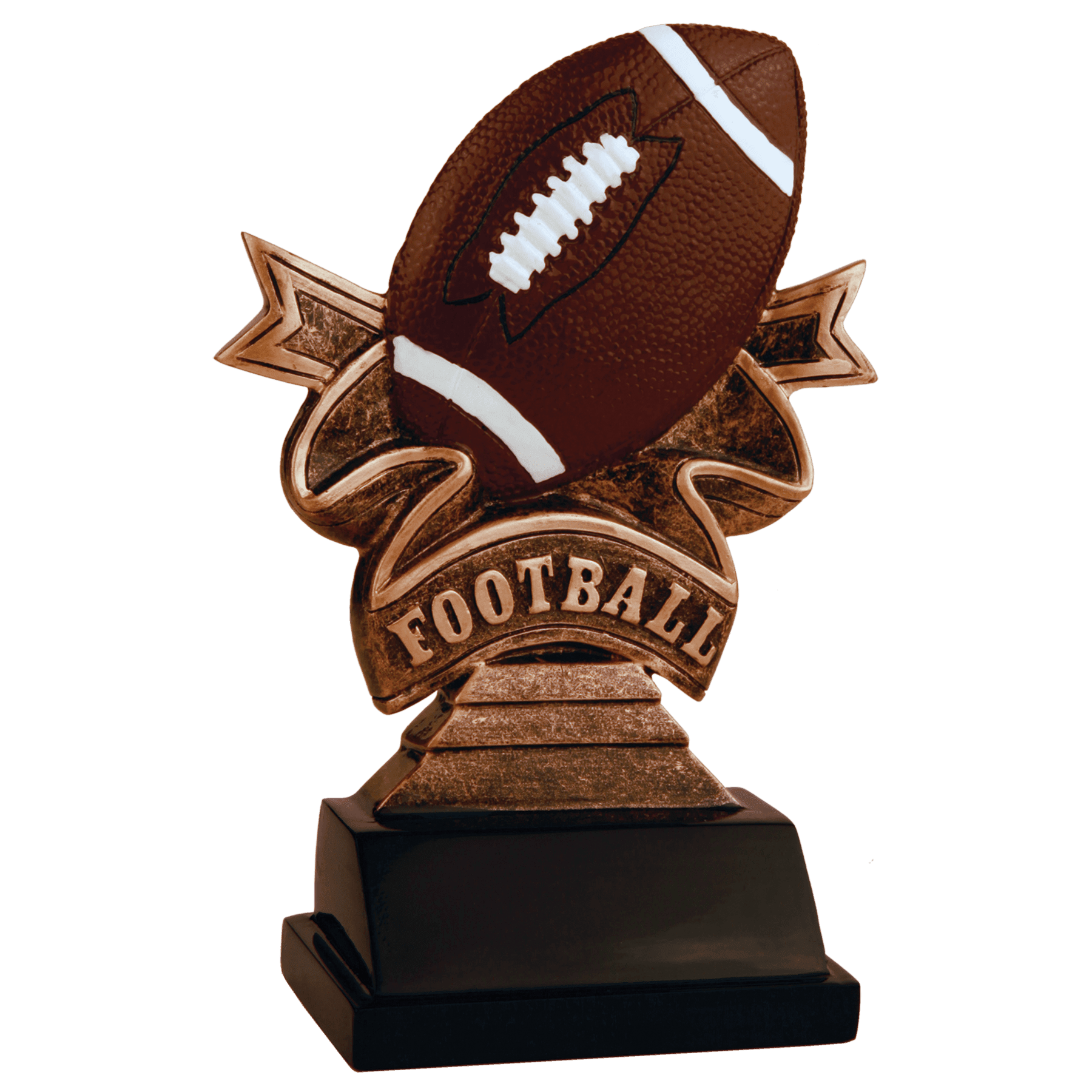 5 1/2" Football Ribbon Resin