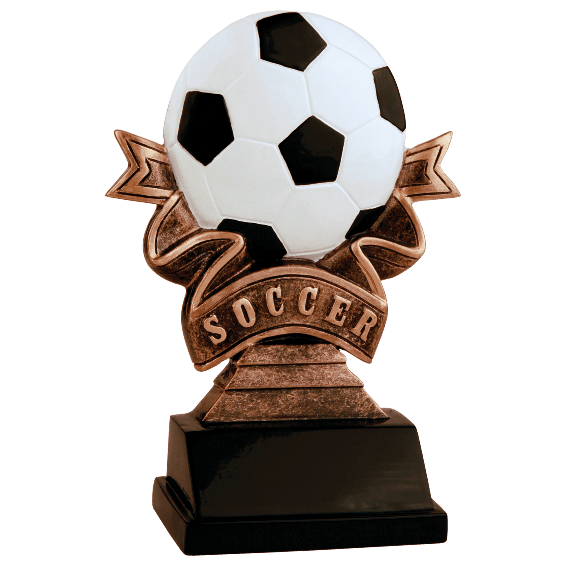 5 1/2" Soccer Ribbon Resin