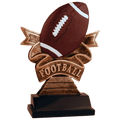 7" Football Ribbon Resin