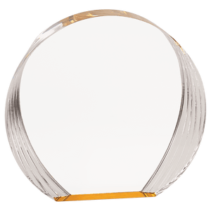Gold 6 1/2" x 6" Round Acrylic