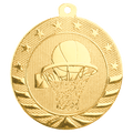 Bright Gold 2" Basketball Starbrite Medal
