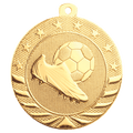 Bright Gold 2" Soccer Starbrite Medal