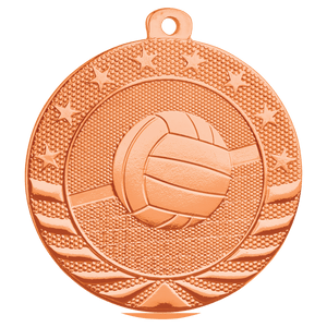 Bright Bronze 2" Volleyball Starbrite Medal