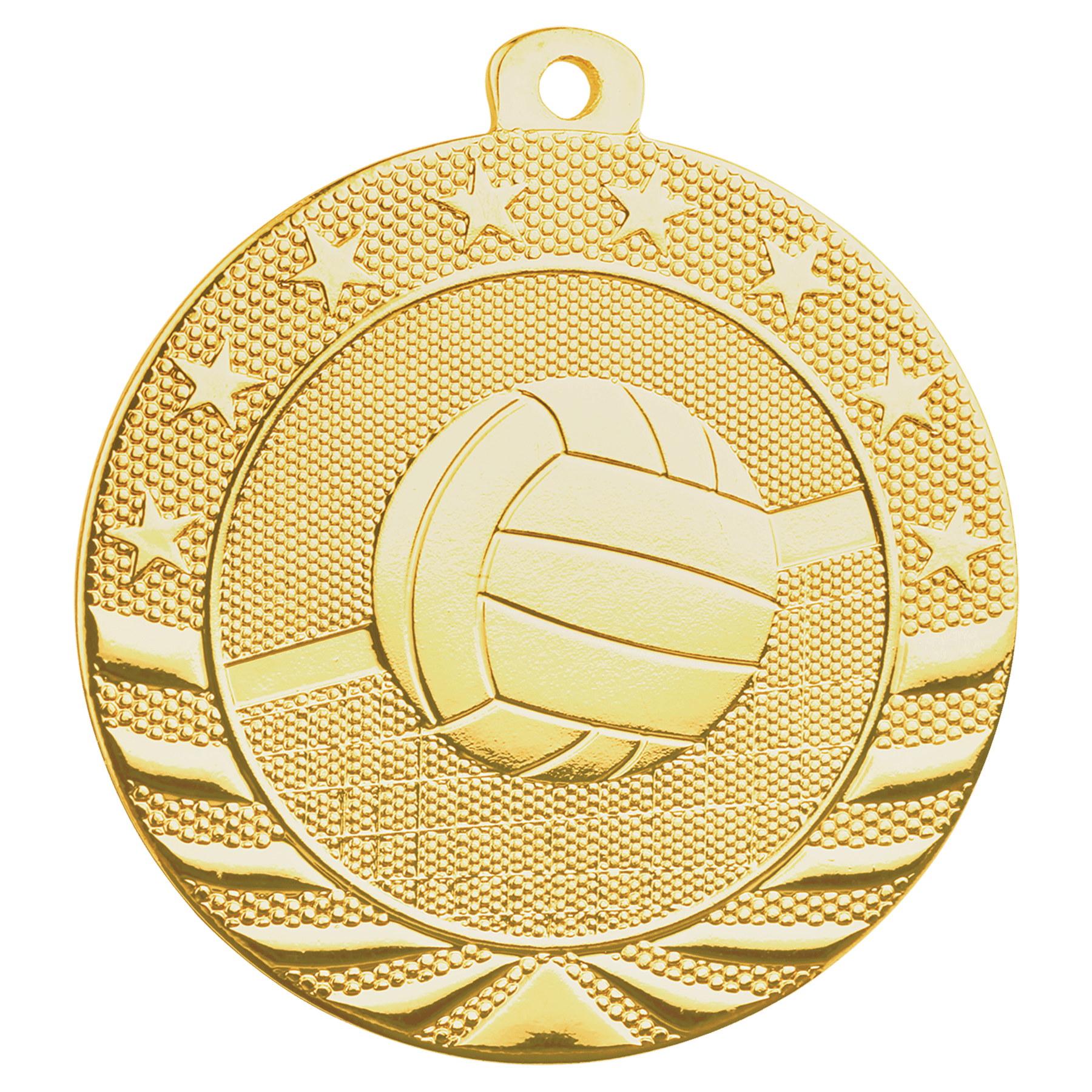 Bright Gold 2" Volleyball Starbrite Medal
