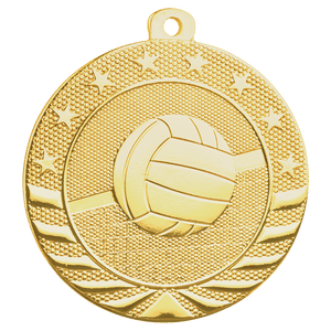 Bright Gold 2" Volleyball Starbrite Medal