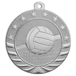 Bright Silver 2" Volleyball Starbrite Medal