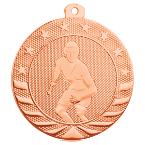 Bright Bronze 2" Wrestling Starbrite Medal