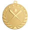 Bright Gold 2 3/4" Baseball/Softball Starbrite Medal