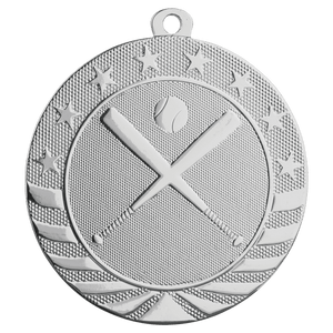 Bright Silver 2 3/4" Baseball/Softball Starbrite Medal