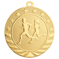 Bright Gold 2 3/4" Cross Country Starbrite Medal