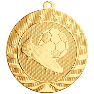Bright Gold 2 3/4" Soccer Starbrite Medal