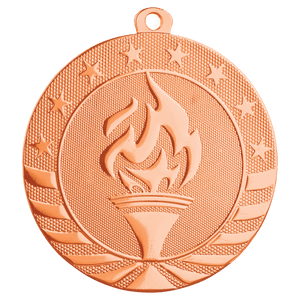 Bright Bronze 2 3/4" Torch Starbrite Medal