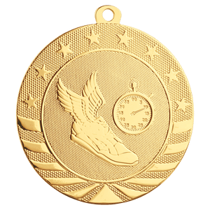 Bright Gold 2 3/4" Track Starbrite Medal