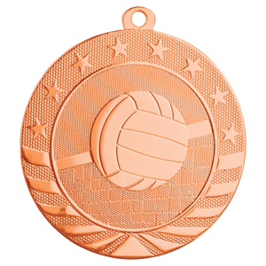 Bright Bronze 2 3/4" Volleyball Starbrite Medal