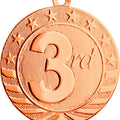 2 3/4" Bright Bronze 3rd Place Starbrite Medal