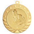 Bright Gold 2 3/4" Female Wrestling Starbrite Medal