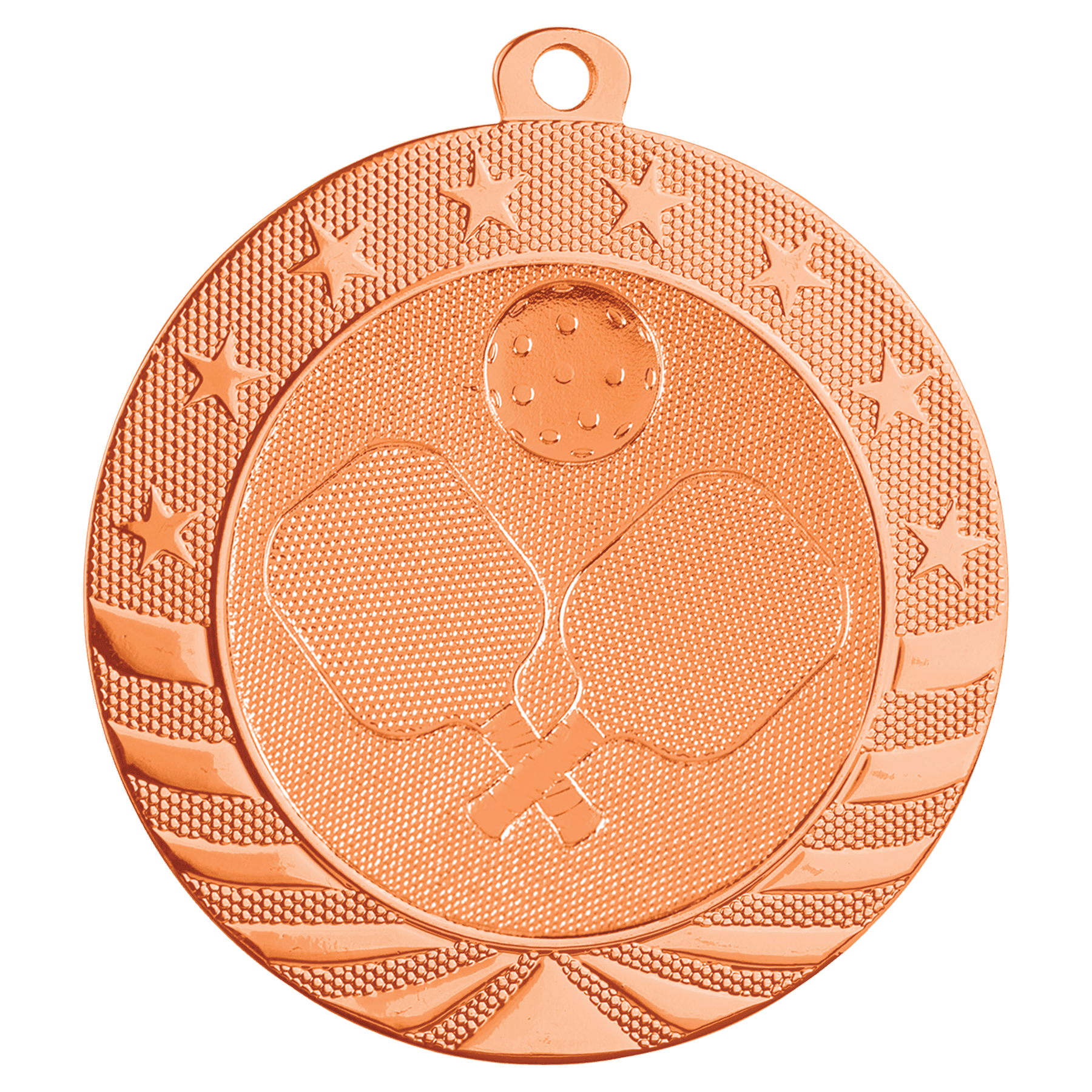 Bright Bronze 2 3/4" Pickleball Starbrite Medal
